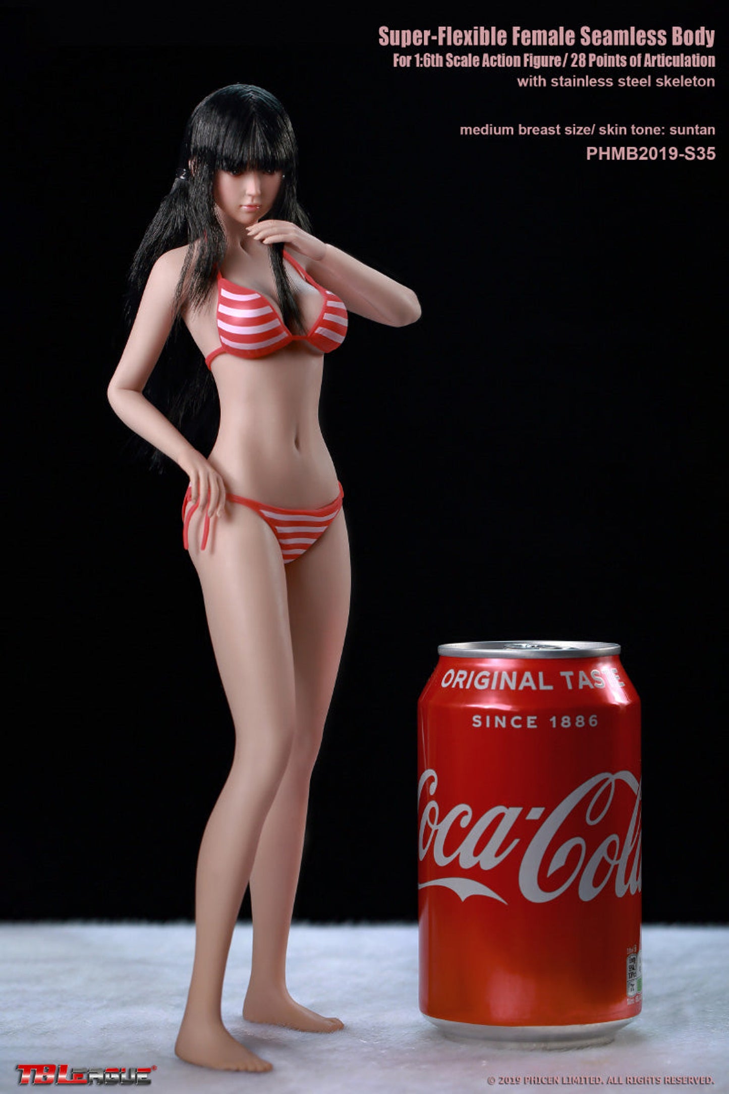 Tbleague S35 1/6 中胸 包膠女素體 seamless Female body