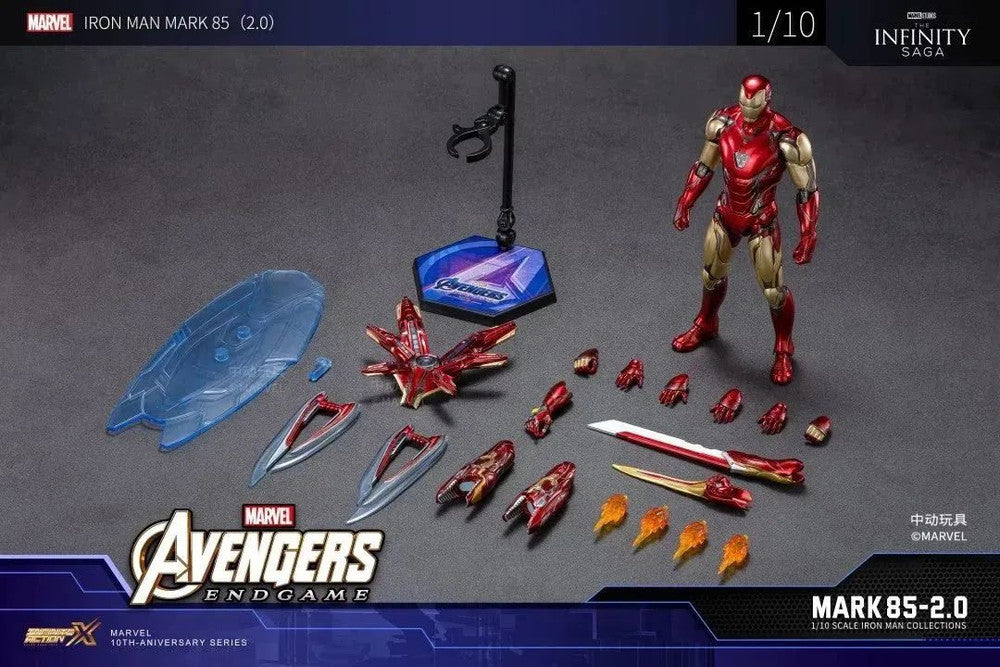中動玩具 ZD Toys 1/10 Iron Man Mark 85 MK85 2.0 LED 發光版 Figure