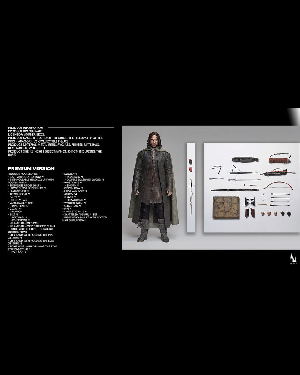 INART 1/6 Aragorn Lord of the Rings Premium 植髮版 魔戒 阿拉剛