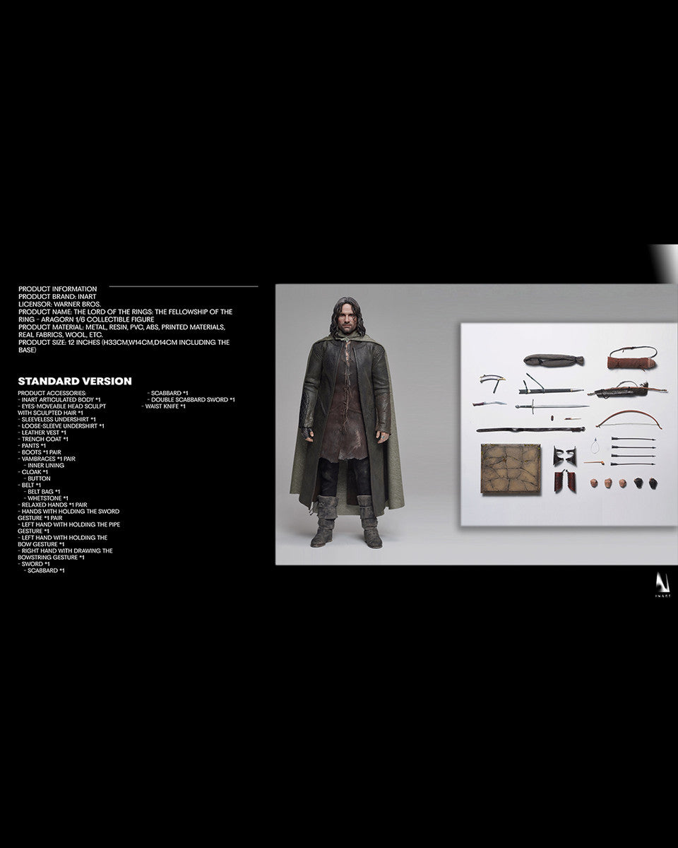 INART 1/6 Aragorn Lord of the Rings Standard 雕髮版 魔戒 阿拉剛