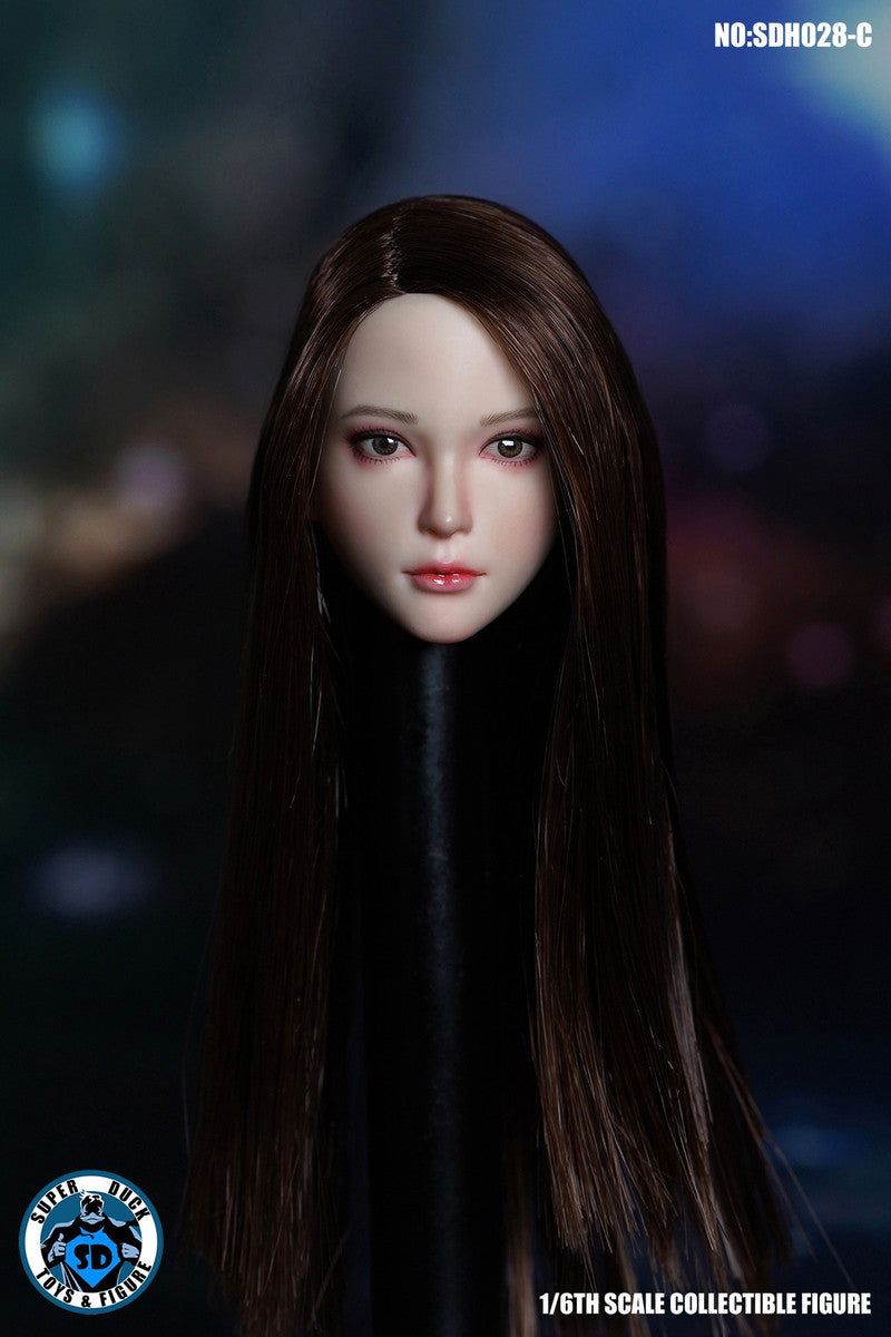 SUPER DUCK 1/6 長髮女人偶植髮頭雕 SDH028 四款