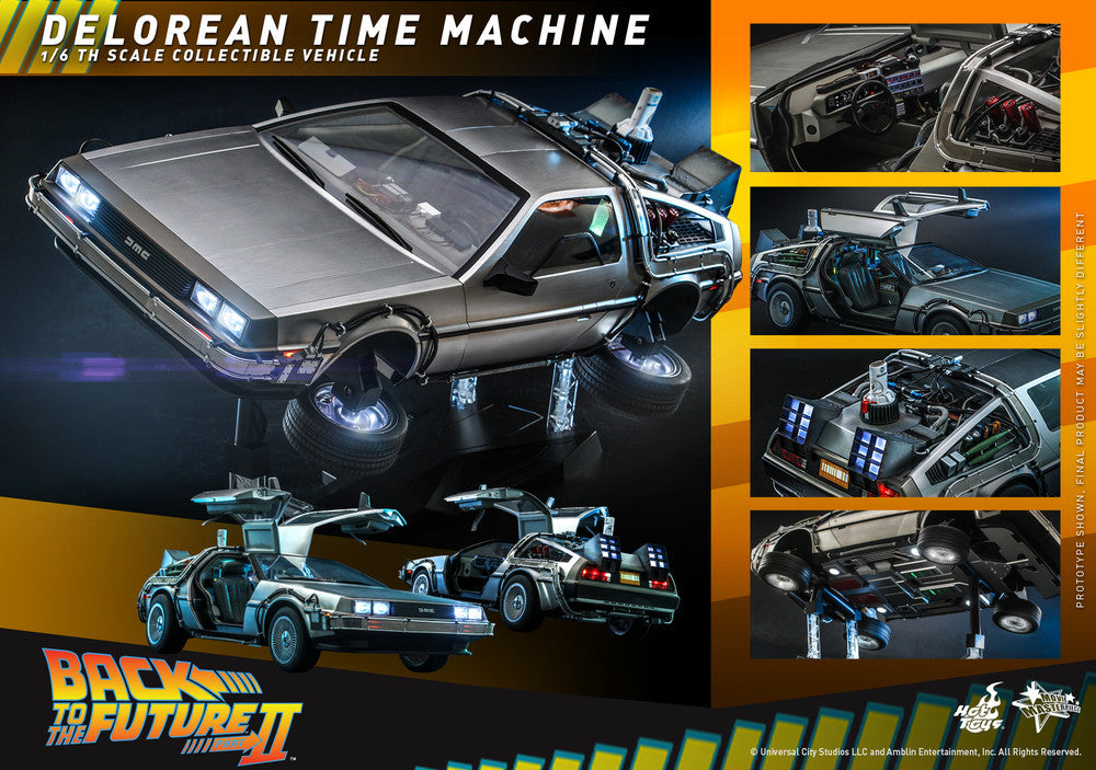 Hot Toys MMS636 1/6 Back to the Future II DeLorean Time Machine Collectible Vehicle