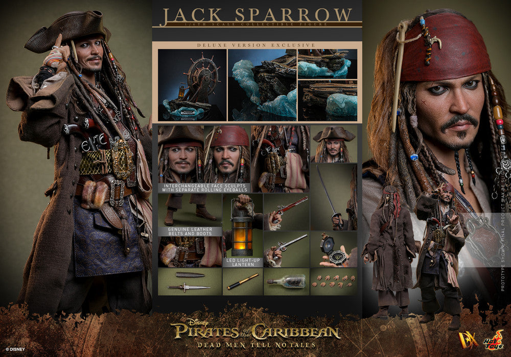 Hot Toys DX38 1/6 Jack Sparrow Deluxe Version 加勒比海盜：決戰魔盜