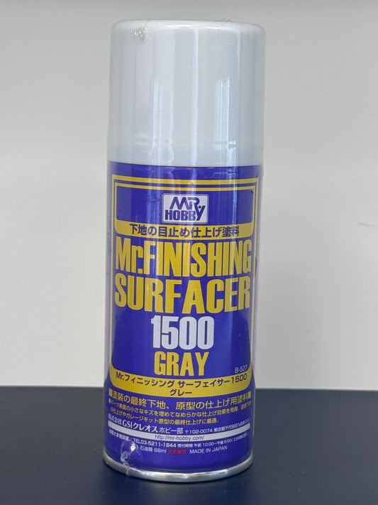 Mr.Hobby B527 Mr. Finishing Surface 1500 Gray幼細底灰/水補土噴罐灰色1500 170ml