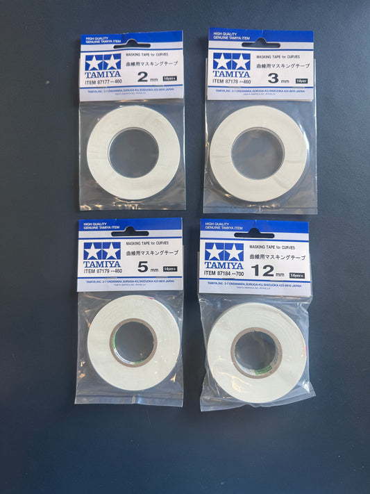 田宮 Tamiya Masking Tape for Curves 田宮曲線用遮蓋膠紙 2mm 3mm 5mm 12mm