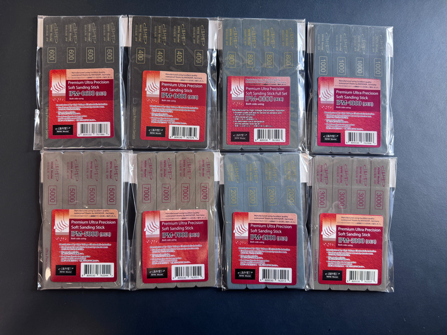 INFINI Premium Ultra Precision Softback Sanding Stick (4 pieces) IPM-0400- 700 砂紙打磨棒