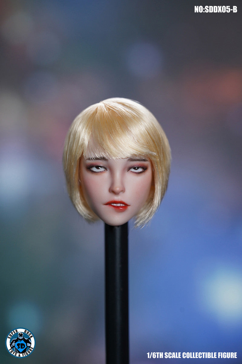 SUPER DUCK 1/6 可動眼女人偶植髮頭雕 SDDX05 三款