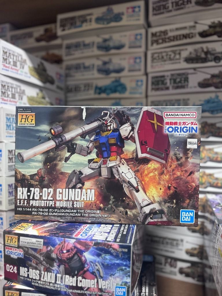 Bandai 1/144 HG HGGTO THE ORIGIN 026 RX-78-02 GUNDAM E.F.F. Prototype Mobile Suit model 5058929