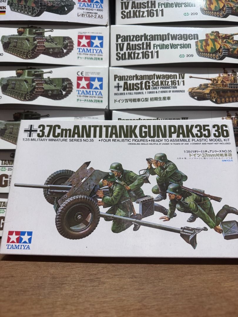 田宮 Tamiya 35035 1/35 German 37MM Anti-Tank Gun Model Kit