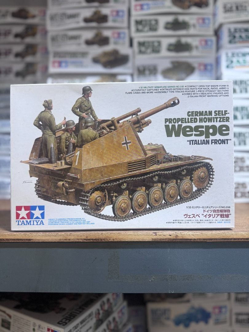 田宮 Tamiya 35358 1/35 German Self-Propelled Howitzer Wespe “Italian Front” Model Kit
