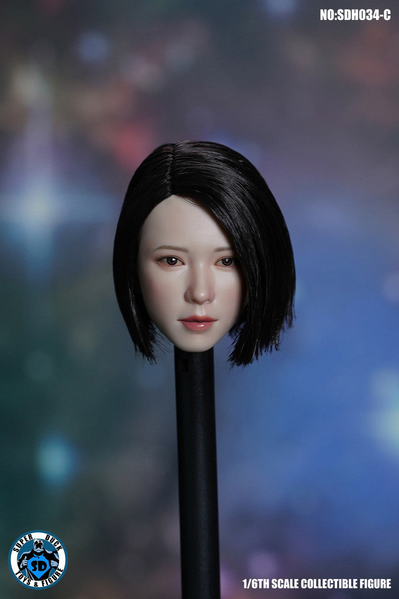 SUPER DUCK 1/6 亞洲女人偶植髮頭雕 SDH034 三款