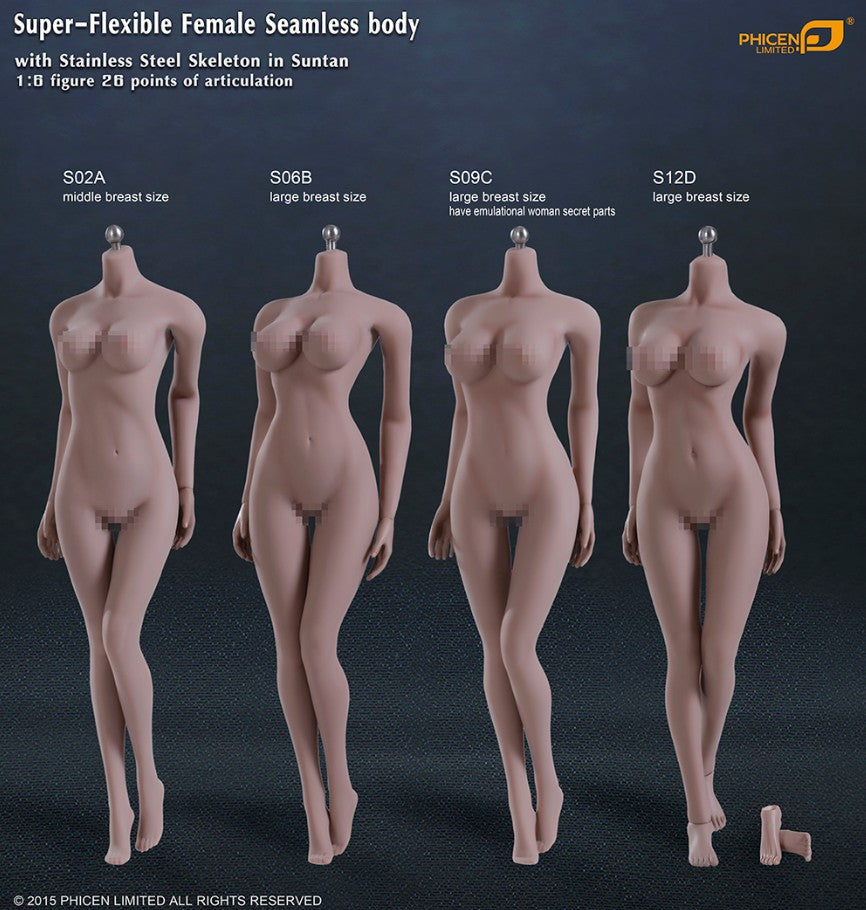 Tbleague S12D 1/6 大胸 包膠女素體 seamless Female body
