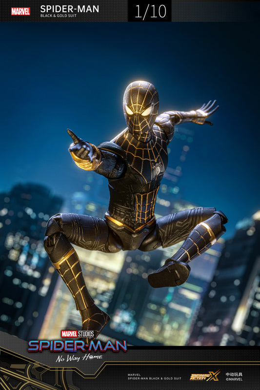 中動玩具 ZD Toys 1/10 Spider-Man Black and Gold Suit Figure