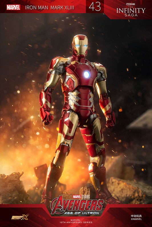 中動玩具 ZD Toys 1/10 Iron Man Mark XLIII Figure LED 發光版