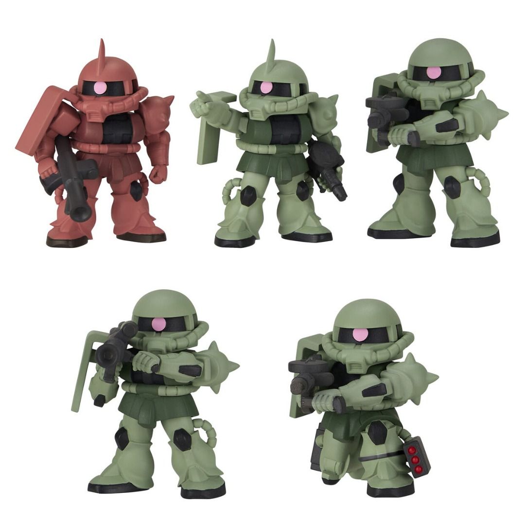 Bandai 高達機動戰士渣古 排隊系列扭蛋 全套 5款
