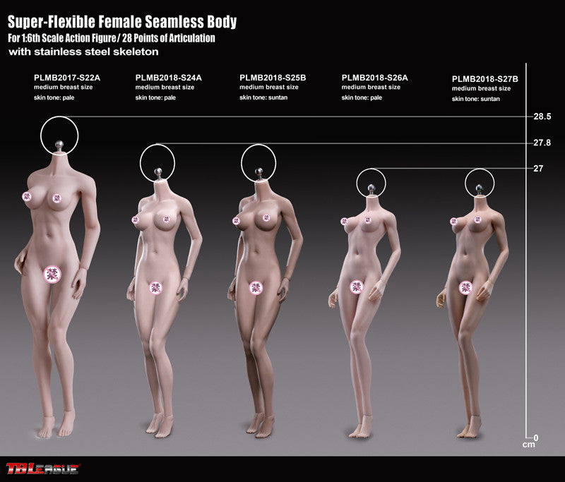 Tbleague S25B 1/6 中胸 包膠女素體 seamless Female body