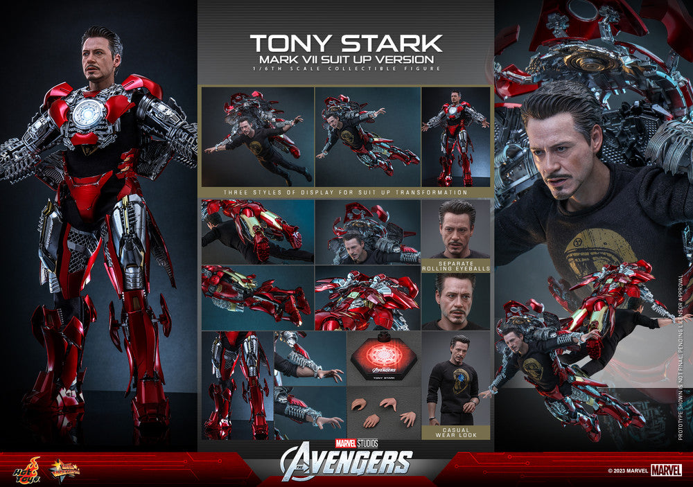 Hot toys MMS718 1:6 Tony Stark (Mark VII Suit up Version) Avengers Mark 7 普通版