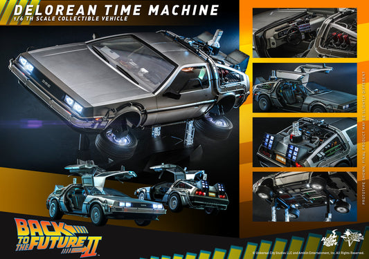 Hot Toys MMS636 1/6 Back to the Future II DeLorean Time Machine Collectible Vehicle
