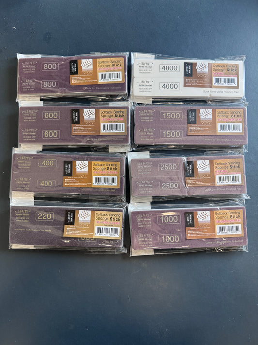 INFINI Softback Sanding Sponge Stick (2 pieces) ISS-0220G- 4000G 砂紙打磨棒