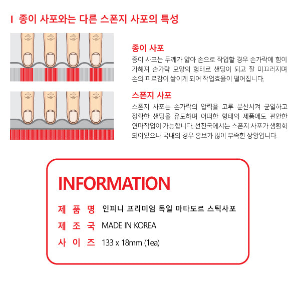 INFINI Premium Ultra Precision Softback Sanding Stick (4 pieces) IPM-0400- 700 砂紙打磨棒