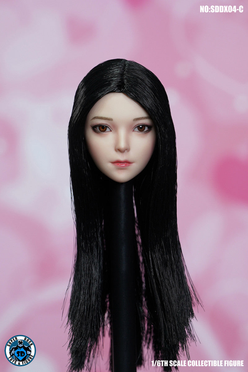 SUPER DUCK 1/6 可動眼女人偶植髮頭雕 SDDX04 三款