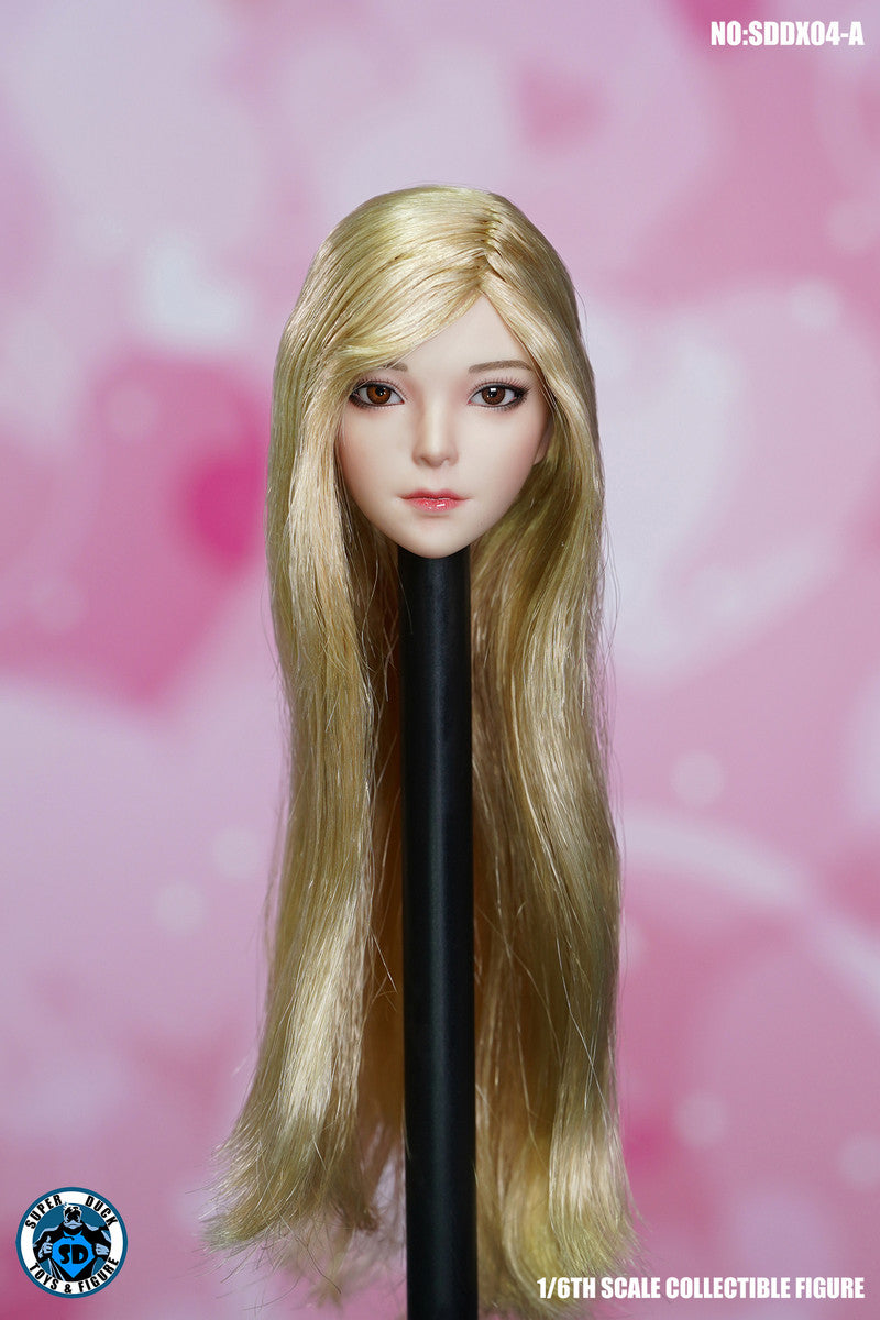 SUPER DUCK 1/6 可動眼女人偶植髮頭雕 SDDX04 三款