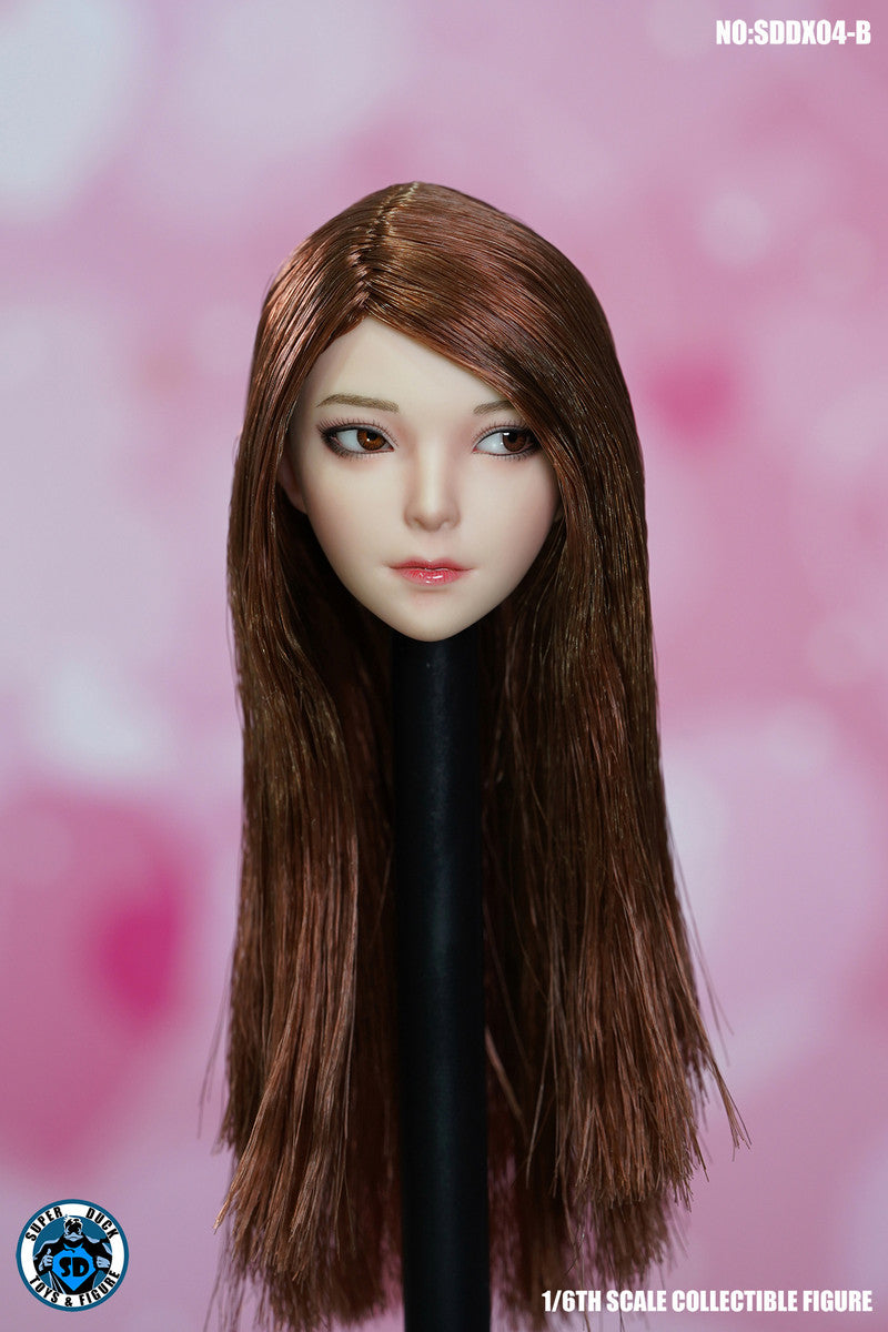 SUPER DUCK 1/6 可動眼女人偶植髮頭雕 SDDX04 三款