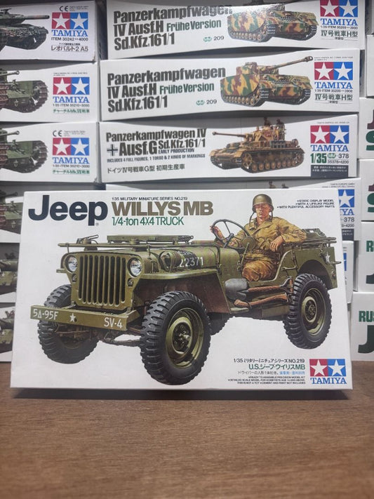 田宮 Tamiya 35219 1/35 Military Miniature Jeep Willys MB 1/4 Ton Truck Model Kit