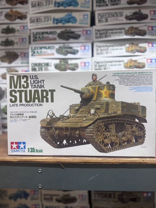 田宮 Tamiya 35360 1/35 U.S. Light Tank M3 Stuart Late Production Model Kit