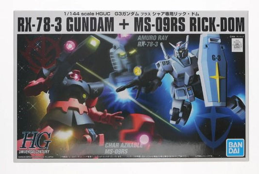 Bandai 高達 Gundam 1/144 HG HGUC RX-78-3 G-3 GUNDAM + MS-09RS RICK-DOM Set