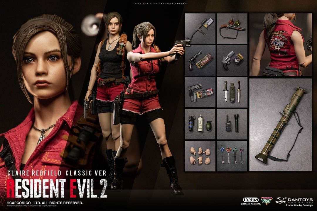 DAMTOYS DMS038 生化危機 2 Claire Redfield 1/6 Figure Resident Evil 2 Classic Ver.